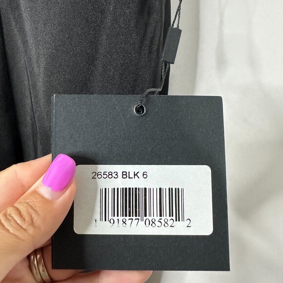 NWT Mac Duggal Sleeveless Crystal Scoop Neckline Column Gown with Slit 6 #A0098 - Picture 6 of 8